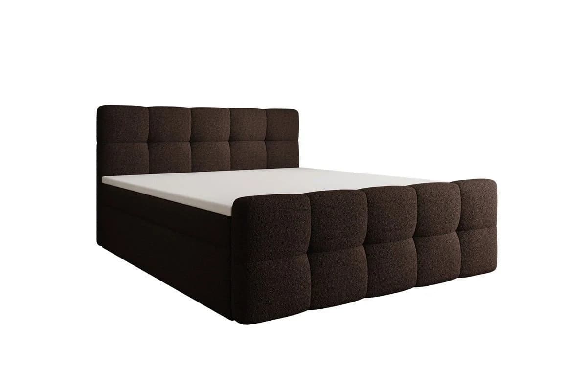 Luxusbetten24 Boxspringbett Cozy Braun Teddy Bouclé mit Stauraum - Bild 2