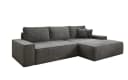 Luxusbetten24 Schlafsofa Verona Grau mit breiter Ottomane und Schlaffunktion Bild 2