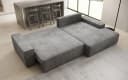 Luxusbetten24 Schlafsofa Verona Grau mit breiter Ottomane und Schlaffunktion Bild 4