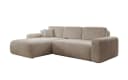 Luxusbetten24 Schlafsofa Lola Cord Beige mit Stauraum Bild 2