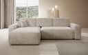 Luxusbetten24 Schlafsofa Lola Cord Beige mit Stauraum Bild 3