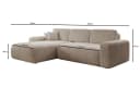 Luxusbetten24 Schlafsofa Lola Cord Beige mit Stauraum Bild 4