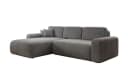 Luxusbetten24 Schlafsofa Designer Ecksofa Lola in Grau Cord mit Stauraum Bild 2