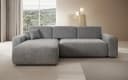 Luxusbetten24 Schlafsofa Designer Ecksofa Lola in Grau Cord mit Stauraum Bild 3