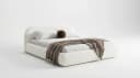 Luxusbetten24 Polsterbett Luma Weiß Bouclé mit Stauraum Bild 2