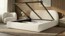 Luxusbetten24 Polsterbett Luma Weiß Bouclé mit Stauraum Bild 4