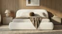 Luxusbetten24 Polsterbett Luma Weiß Bouclé mit Stauraum Bild 5