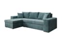Luxusbetten24 Schlafsofa Denver Cord Petrol mit Stauraum und Schlaffunktion Bild 2