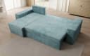Luxusbetten24 Schlafsofa Denver Cord Petrol mit Stauraum und Schlaffunktion Bild 3