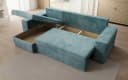 Luxusbetten24 Schlafsofa Denver Cord Petrol mit Stauraum und Schlaffunktion Bild 4