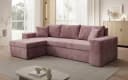 Luxusbetten24 Schlafsofa Denver Cord Mauve mit Stauraum Bild 1