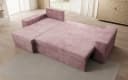 Luxusbetten24 Schlafsofa Denver Cord Mauve mit Stauraum Bild 3