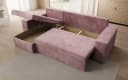 Luxusbetten24 Schlafsofa Denver Cord Mauve mit Stauraum Bild 4