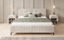 Luxusbetten24 Polsterbett Nelly Beige Cord mit Stauraum Bild 3