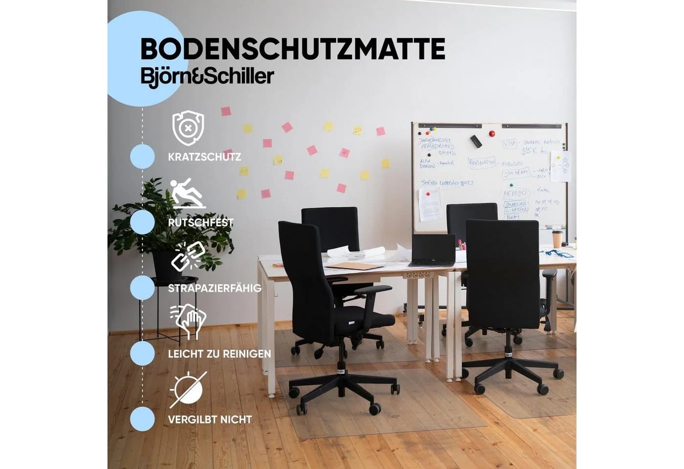 Björn&Schiller Bodenschutzmatte 100x120 cm PVC