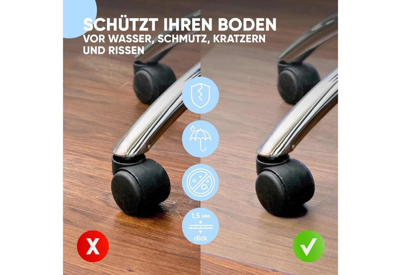 Björn&Schiller Bodenschutzmatte 100x120 cm PVC - Bild 3
