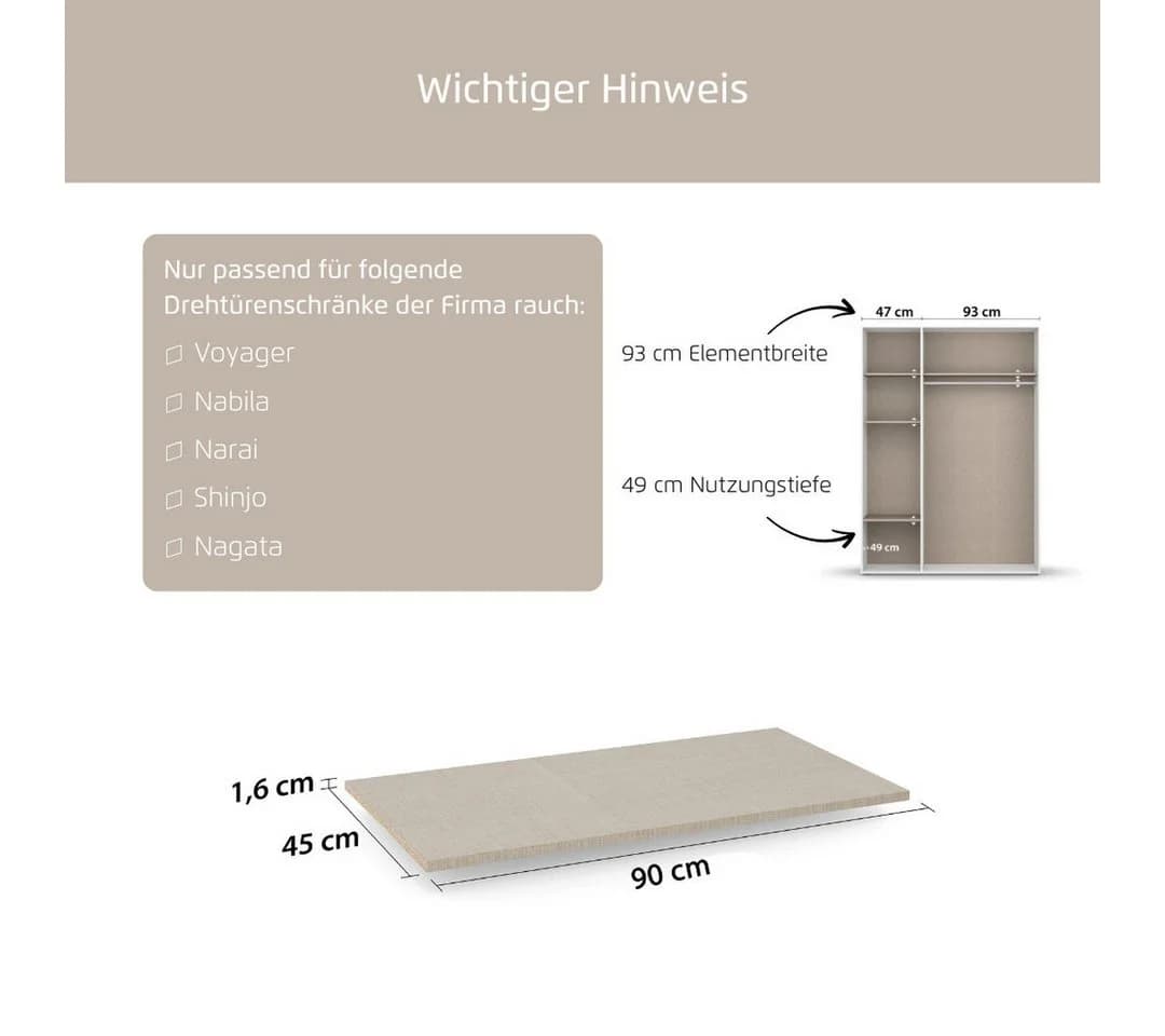 Einlegeboden Rauch Leinenoptik hell Holzwerkstoff - Bild 3
