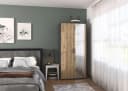 Rauch Drehtürenschrank Kleiderschrank Garderobe Wäscheschrank Voyager Graumetallic Eiche Bild 1