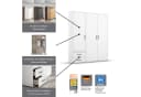 Rauch Drehtürenschrank Kleiderschrank Garderobe Wäscheschrank Voyager Graumetallic Eiche Bild 5