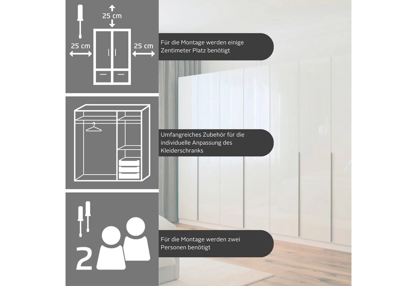 OTTO home Drehtürenschrank AGORDO TOPSELLER Schlafzimmer - Bild 3