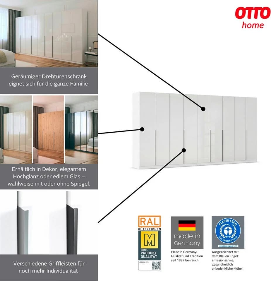 OTTO home Drehtürenschrank AGORDO TOPSELLER Schlafzimmer - Bild 5