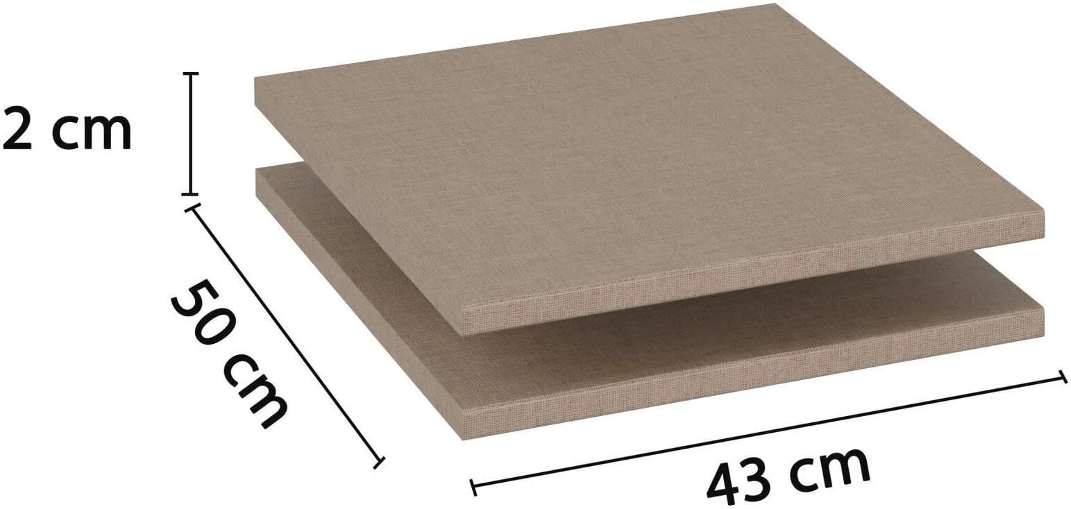 Rauch Einlegeboden 2er-Set Leinenoptik Hell für Kleiderschrank