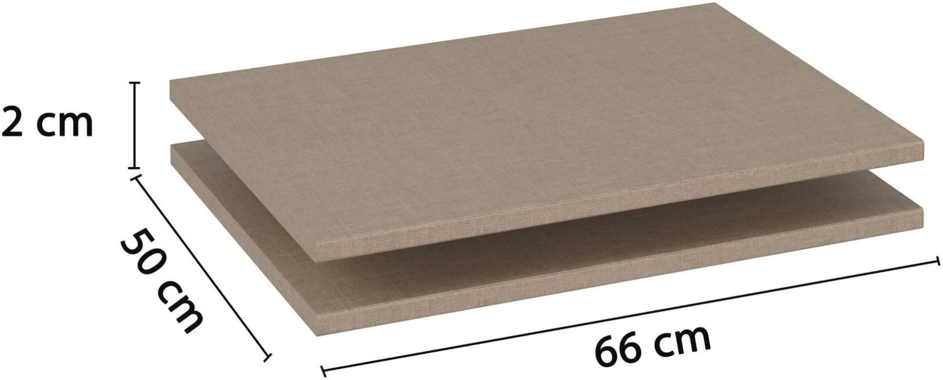 Rauch Einlegeboden 2er-Set Beige Leinenoptik für Kleiderschrank