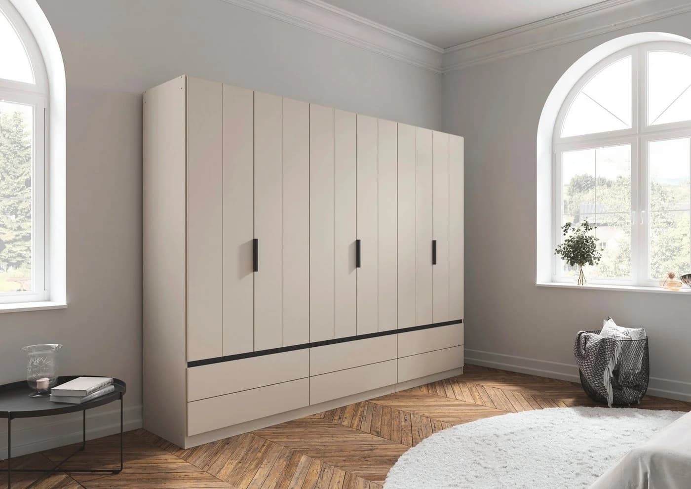 OTTO home Kleiderschrank ARVEN Beige Skandi-Design mit Soft-Close