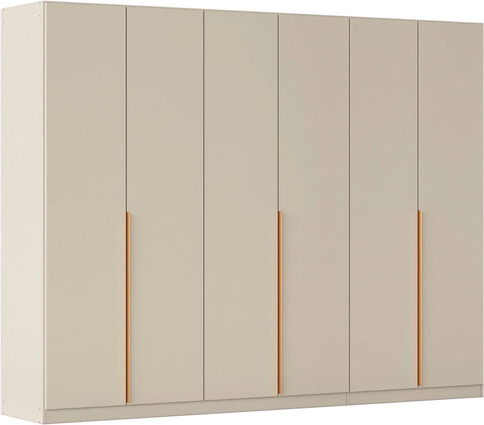 OTTO HOME Kleiderschrank AGORDO Beige Gold 271x229x54 cm Holzwerkstoff