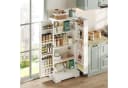 OKWISH Küchenschrank Landhausstil LED-Beleuchtung 60x35x128,5 cm Bild 4