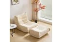 OKWISH Sofa Wohnzimmer Sofa Teddyfleece+Schaumstoff mit hoher Dichte 2 Teile Bild 3