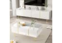 OKWISH Wohnzimmer-Set 2-tlg. Hochglanz Weiß Gold Soft-Close Bild 3