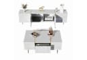 OKWISH Wohnzimmer-Set 2-tlg. Hochglanz Weiß Gold Soft-Close Bild 5