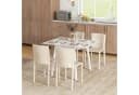 OKWISH Klappbarer Esstisch Weiß Kiefernholz 110x86x75cm Bild 2