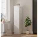 OKWISH Kleiderschrank Weiß Soft-Close-Tür Bild 1