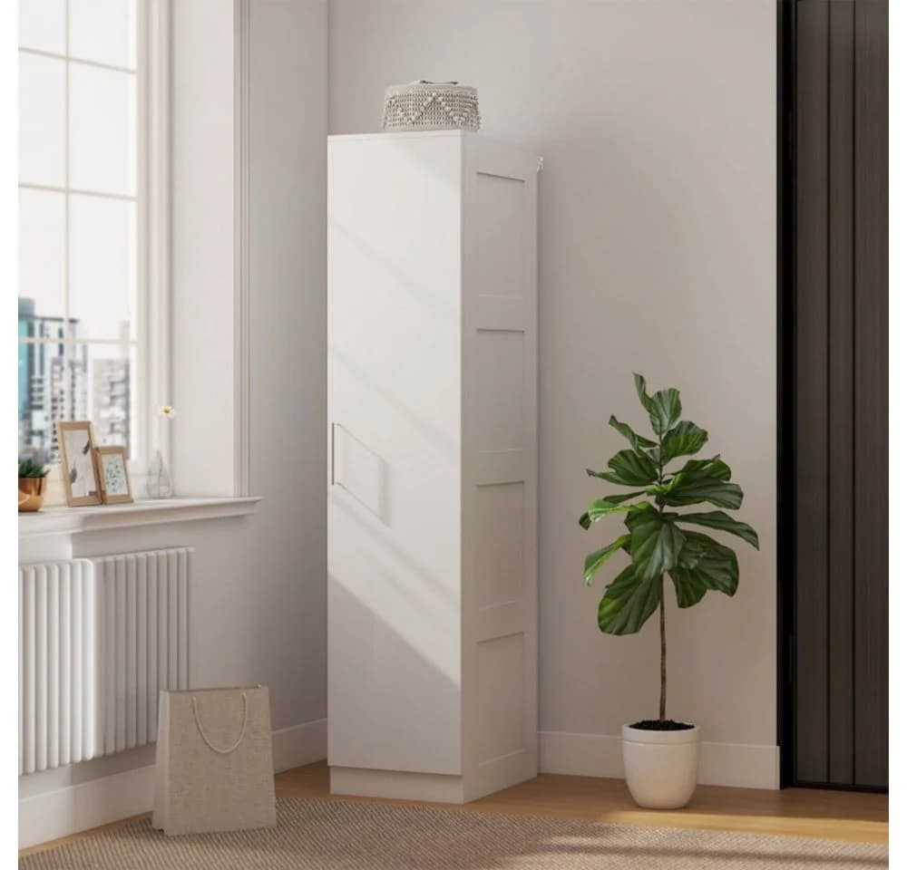 OKWISH Kleiderschrank Weiß Soft-Close-Tür