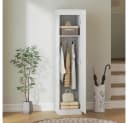 OKWISH Kleiderschrank Weiß Soft-Close-Tür Bild 2