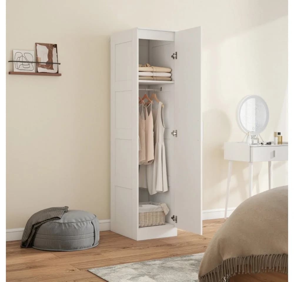 OKWISH Kleiderschrank Weiß Soft-Close-Tür - Bild 3