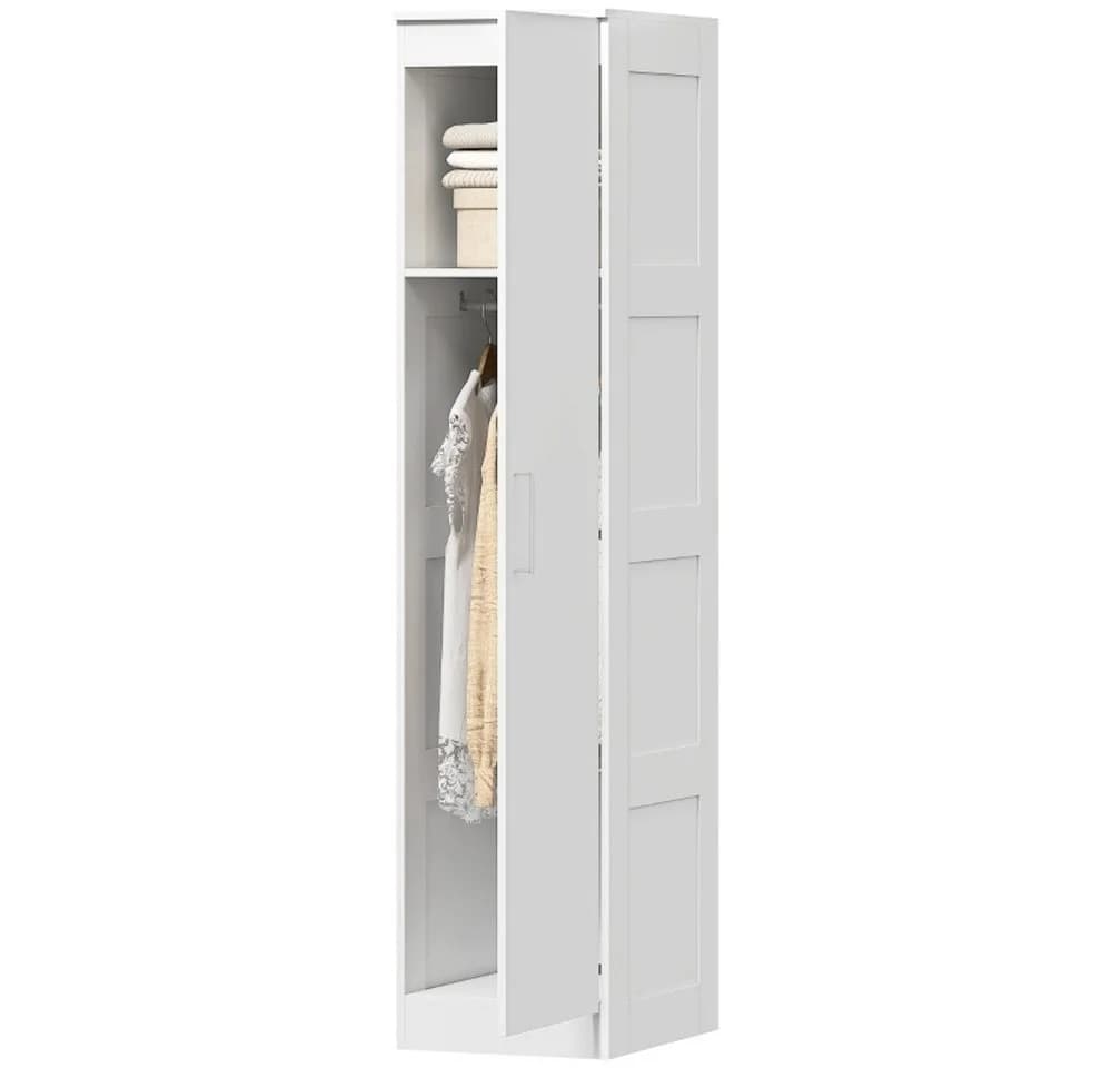 OKWISH Kleiderschrank Weiß Soft-Close-Tür - Bild 4