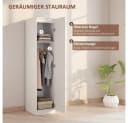 OKWISH Kleiderschrank Weiß Soft-Close-Tür Bild 5