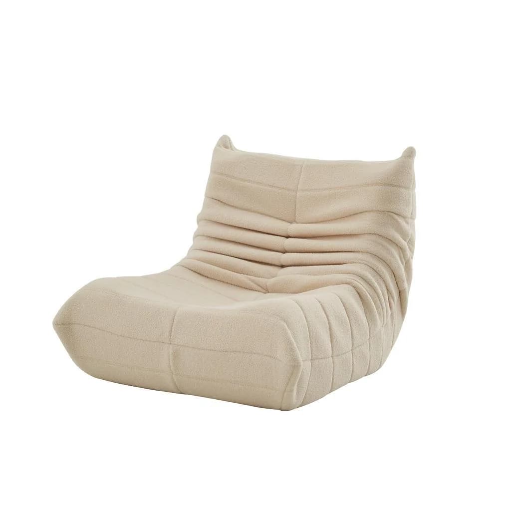 Okwish Liegesessel Beige Samt Ergonomisch