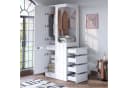 OKWISH Kleiderschrank Weiß mit 4 Schubladen & offenem Fach Bild 2