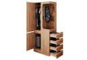 OKWISH Kleiderschrank Weiß mit 4 Schubladen & offenem Hängefach Bild 4