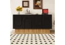 OKWISH Sideboard 160 cm Schwarz mit U-Relief Front Bild 4