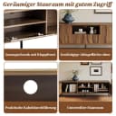 OKWISH Wohnzimmer-Set mit TV-Lowboard & Couchtisch Natur Holzoptik Bild 5