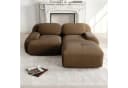 OKWISH Ecksofa Cordsofa Braun Modular Bild 3