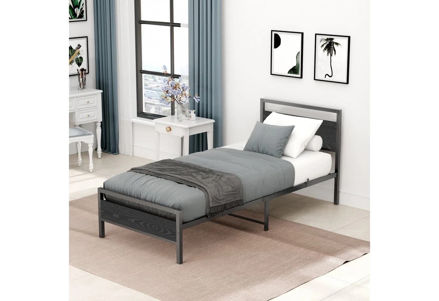 OKWISH Metallbett Jugendbett 90x200cm ohne Matratze - Bild 5
