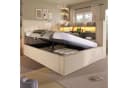 OKWISH Polsterbett 140x200 cm Beige mit LED-Beleuchtung & USB-Ladestation Bild 4