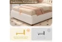 OKWISH Polsterbett 90x200 cm mit Stauraum und Lattenrost Beige Bild 4