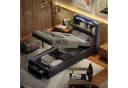 OKWISH Polsterbett mit Hydraulik, Schubladen, LED-Beleuchtung Bild 2
